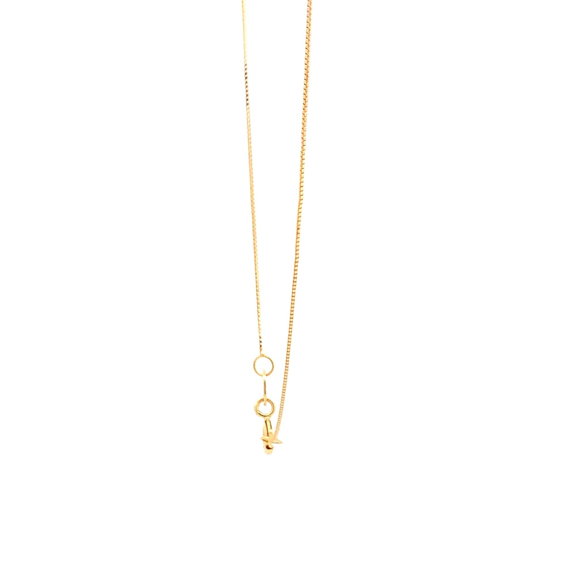 18K Yellow Gold Necklace Chain Pendant Heart 1.58 grams 18 inches - Rafant
