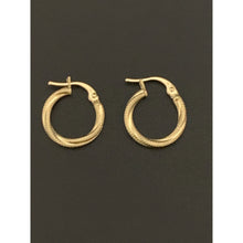 Load image into Gallery viewer, 18K Gold Earrings Hoops Loops Spiral 0.91 grams - Rafant
