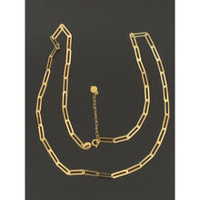 Load image into Gallery viewer, 18K Gold Necklace Chain Paperclips 16 inches plus 1 inch - Rafant
