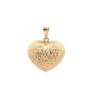 Load image into Gallery viewer, 18K Yellow Gold Pendant Puffed Heart Textured 1.67 grams - Rafant
