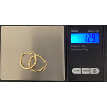 Load image into Gallery viewer, 18K Gold Earrings Hoops Loops Small 1.29 grams - Rafant
