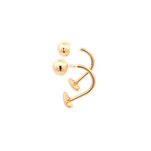 Load image into Gallery viewer, 18K Gold Earrings Ball Heart Small - Rafant
