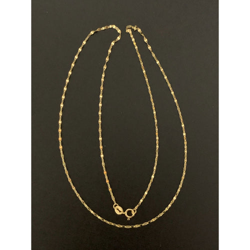 18K Gold Necklace Chain Only 1.10 grams 17.75 inches - Rafant