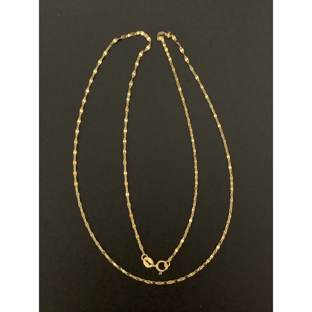18K Gold Necklace Chain Only 1.10 grams 17.75 inches - Rafant