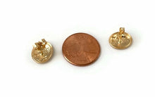 Load image into Gallery viewer, New Real 18K Saudi Gold Oval Stud Earrings - Rafant
