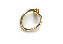 Load image into Gallery viewer, New Real 18k Saudi Gold Size6.5 Ring With Russian Stones - Rafant
