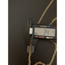 Load image into Gallery viewer, 18K Gold Chain Necklace Saudi Real Gold Round Cable Link 21.50&quot; - Rafant
