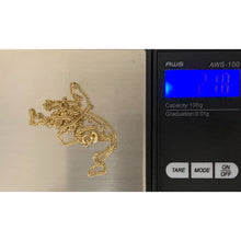 Load image into Gallery viewer, 18K Gold Chain Necklace Saudi Real Gold Curb 22&quot; Lightweight Thin Dainty - Rafant
