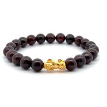 Load image into Gallery viewer, 24K Gold  Lucky Charm Piyao Pixiu Bracelet Natural Gemstones Birthstones Feng Shui - Rafant
