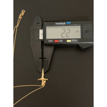 Load image into Gallery viewer, 18K Saudi Gold Necklace Rolo Chain 17.50" w/ Cross Pendant - Rafant
