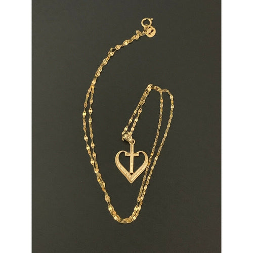 18K Saudi Gold Necklace Chain 15.75