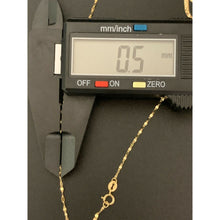 Load image into Gallery viewer, 18K Saudi Gold Necklace Chain 15.75&quot; w/ Heart Cross Pendant 1.41 grams - Rafant
