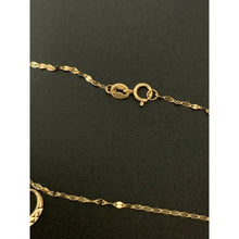Load image into Gallery viewer, 18K Saudi Gold Necklace Chain 15.75&quot; w/ Heart Cross Pendant 1.41 grams - Rafant
