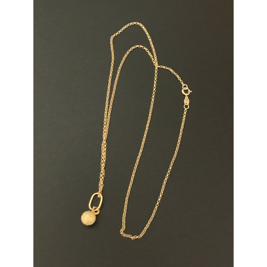 18K Saudi Gold Necklace Chain 15.75