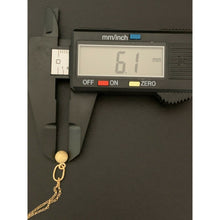 Load image into Gallery viewer, 18K Saudi Gold Necklace Chain 15.75&quot; w/ Frosted Ball Pendant 1.50 grams - Rafant
