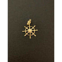 Load image into Gallery viewer, 18K Saudi Gold Pendant Anchor Wheel  Yellow Real Gold - Rafant
