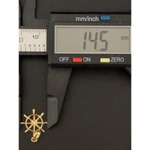 Load image into Gallery viewer, 18K Saudi Gold Pendant Anchor Wheel  Yellow Real Gold - Rafant
