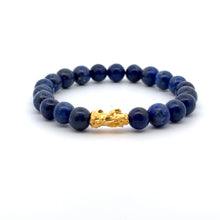 Load image into Gallery viewer, 24K Gold  Lucky Charm Piyao Pixiu Bracelet Natural Gemstones Birthstones Feng Shui - Rafant
