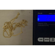 Load image into Gallery viewer, 18K Gold Chain Necklace Saudi Real Gold Curb 22&quot; Lightweight Thin Dainty 2.21g - Rafant
