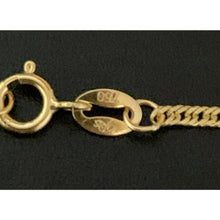 Load image into Gallery viewer, 18K Gold Chain Necklace Saudi Real Gold Curb 22&quot; Lightweight Thin Dainty 2.21g - Rafant
