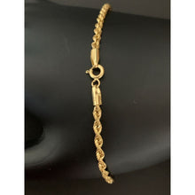 Load image into Gallery viewer, 18K Gold Bracelet Saudi Real Gold Rope Chain Size 7.5&quot; - Rafant
