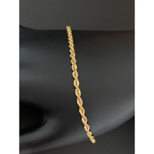 Load image into Gallery viewer, 18K Gold Bracelet Saudi Real Gold Rope Chain Size 7.5&quot; - Rafant
