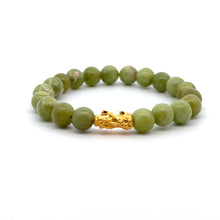 Load image into Gallery viewer, 24K Gold  Lucky Charm Piyao Pixiu Bracelet Natural Gemstones Birthstones Feng Shui - Rafant
