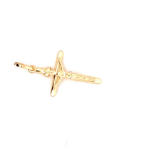 Load image into Gallery viewer, 18K Yellow Gold Pendant Cross Religious Jesus Christ - Rafant
