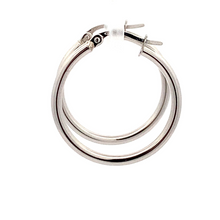 Load image into Gallery viewer, 18K White Gold Earrings Hoops - Rafant
