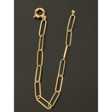 Load image into Gallery viewer, 18K Gold Bracelet Saudi Gold Paperclips Chain Link Size 7.5&quot; - Rafant
