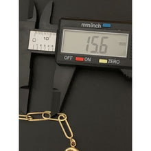 Load image into Gallery viewer, 18K Gold Bracelet Saudi Gold Paperclips Chain Link Size 7.5&quot; - Rafant

