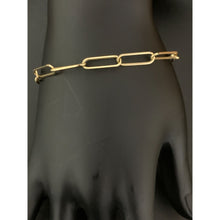 Load image into Gallery viewer, 18K Gold Bracelet Saudi Gold Paperclips Chain Link Size 7.5&quot; - Rafant
