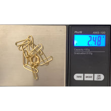 Load image into Gallery viewer, 18K Gold Bracelet Saudi Gold Paperclips Chain Link Size 7.5&quot; - Rafant
