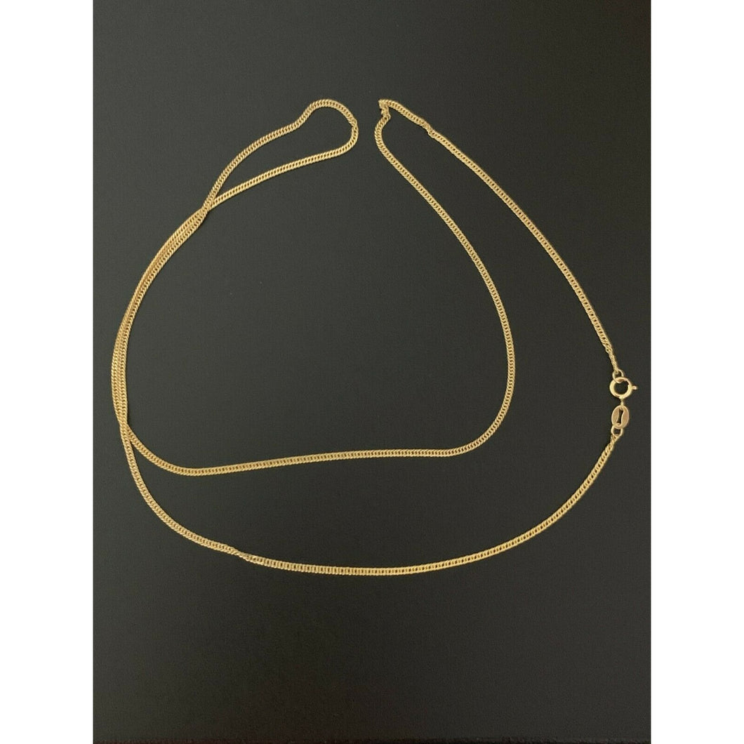 Real 18K Saudi Gold Chain Necklace Curb 24 inches 2.29 grams - Rafant