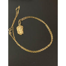 Load image into Gallery viewer, New Real 18K Saudi Gold Necklace Cable Link Chain 17.75" w/ Jesus Christ Pendant - Rafant
