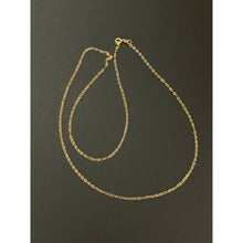 Load image into Gallery viewer, 18K Gold Chain Necklace Saudi Gold Chain Link 17.50&quot; Very Lightweight Dainty - Rafant
