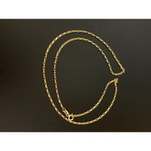 Load image into Gallery viewer, 18K Gold Chain Necklace Saudi Gold Cable Link 18&quot; Fine Jewelry - Rafant
