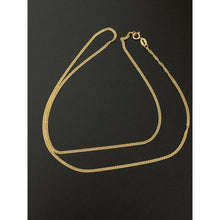 Load image into Gallery viewer, 18K Gold Chain Necklace Curb Cuban 20&quot; Saudi Yellow Gold Lightweight Dainty - Rafant
