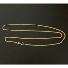 Load image into Gallery viewer, 18K Gold Chain Necklace Curb Cuban 20&quot; Saudi Yellow Gold Lightweight Dainty - Rafant
