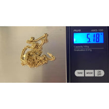 Load image into Gallery viewer, Real 18K Saudi Gold Chain Necklace Curb Cuban 18 inches 5.18 grams - Rafant
