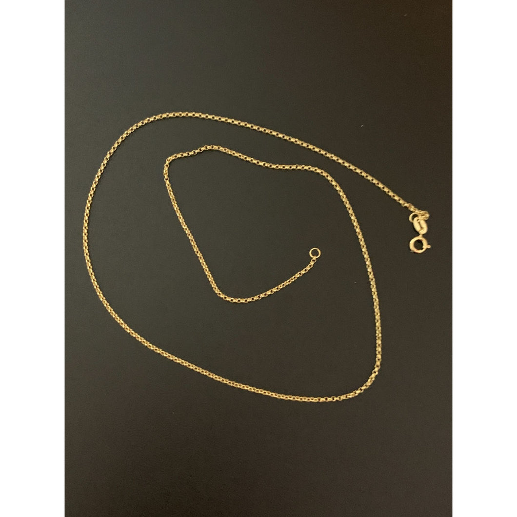 18K Saudi Gold Rolo Chain 18